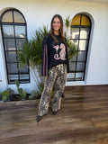 Leopards Racer Pants - Choc Heart
