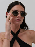 Round Metal Oval Sunglasses