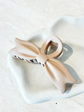 Vastile Bow Hair Clip - Beige