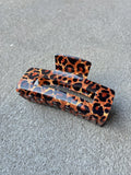 Leopard Retangular Claw Hairclip