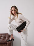Becca Suede Clutch Bag - Black