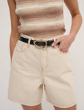 Organic Buckle PU Belt - Black