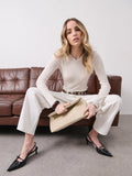 Becca Suede Clutch Bag - Beige