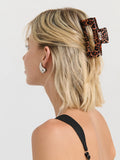 Leopard Retangular Claw Hairclip