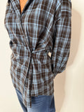 Plaid Wrap Shirt