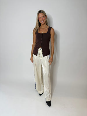 Portofino Pearl Stripe Side  Pant