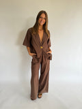 Melinda Pant Set - Choc