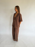 Melinda Pant Set - Choc