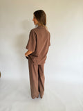 Melinda Pant Set - Choc