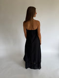 Lace Ladder Maxi Dress - Black