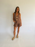Shell Vest Set - Chocolate