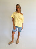 Jenna Boat Neck Top - Yellow