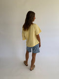 Jenna Boat Neck Top - Yellow