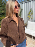 Esme Suede Bomber Jacket