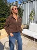 Esme Suede Bomber Jacket