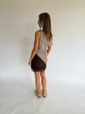Cupro Lace Skirt - Chocolate