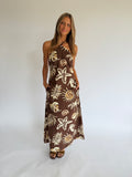 Mermaid Palm Halter Dress