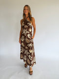Mermaid Palm Halter Dress