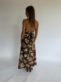 Mermaid Palm Halter Dress