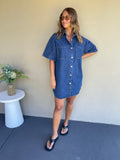 Stromboli Dark Denim Dress - Dark Denim