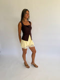 Niah Lace Shorts - Yellow