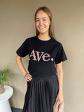 Two Tone Ave Tee - Black