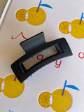 Matte Rectangular Claw Clip - Black