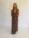 Safia Wrap Dress - Chocolate