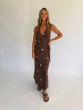 Safia Wrap Dress - Chocolate