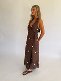 Safia Wrap Dress - Chocolate