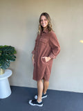 Chantelle Cord Dress - Rust