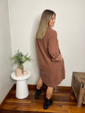 Chantelle Cord Dress - Rust