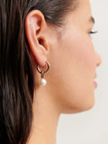 Bella Hoop Pearl Earrings