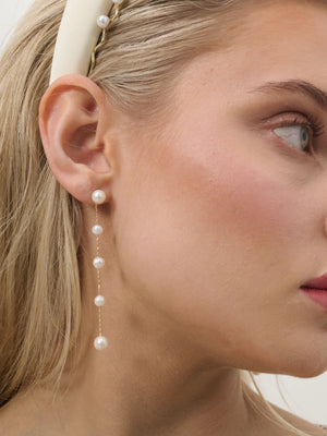 Freshwater Pearl Drops 18k Gold Plated Earrings
